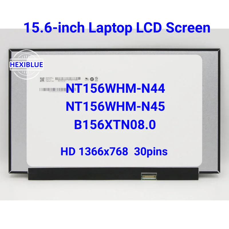Ʈ LCD ȭ NT156WHM-N44 NT156WHM-N45, B156XTN08.0, 1 N156BGA-EA3 EB3 ÷ г, HD 1366x768, 30  eDP, 15.6 ġ